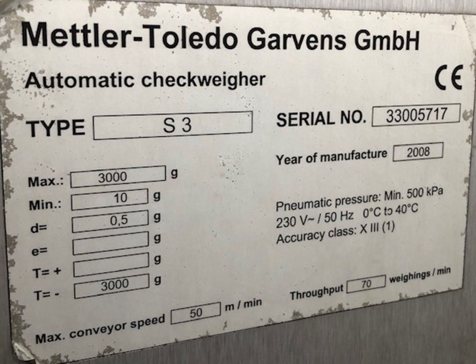 Mettler Toledo Garvens S3 checkweigher - Image 6 of 9