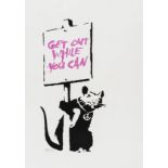 Banksy (British b.1974), 'Get Out While You Can (Pink)', 2004