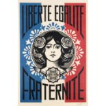 Shepard Fairey (American b.1970), 'Liberte, Egalite, Fraternite', 2018,