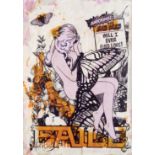 Faile (Collaboration) 'Butterfly Girl (Pink & Cream)', 2006