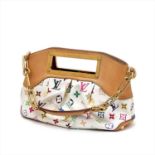 Louis Vuitton - a white Multicolore Monogram Judy PM handbag.