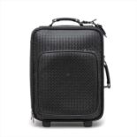 Bottega Veneta - a Nero Intrecciato trolley suitcase.