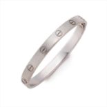 Cartier - an 18ct white gold Love bangle.