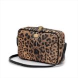 Dolce & Gabbana - a leopard print coated canvas hand bag.