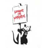 Banksy (British b.1974), 'Because I'm Worthless (Red)', 2004