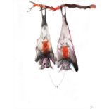 David Choe (American b.1976), 'Bat Fags', 2010, unique