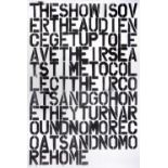 Christopher Wool & Felix Gonzalez-Torres (Collaboration), ‘untitled (The Show Is Over)’, 1993