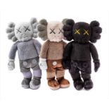 Kaws (American b.1974), 'Holiday Hong Kong (Black, Brown & Grey Plush)', 2019