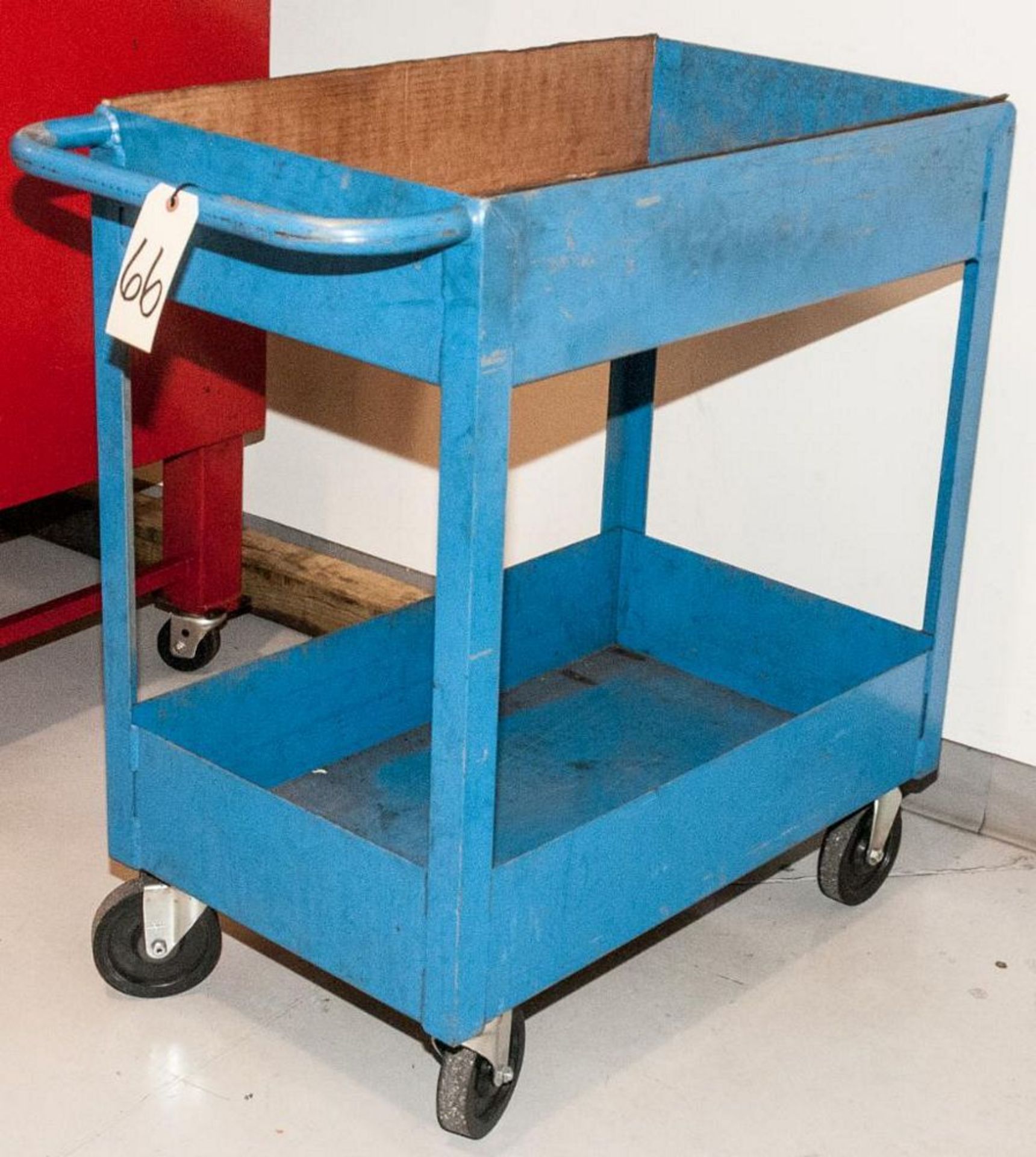 Steel Rolling Parts Cart 18" x 30" W/ Lower Shelf