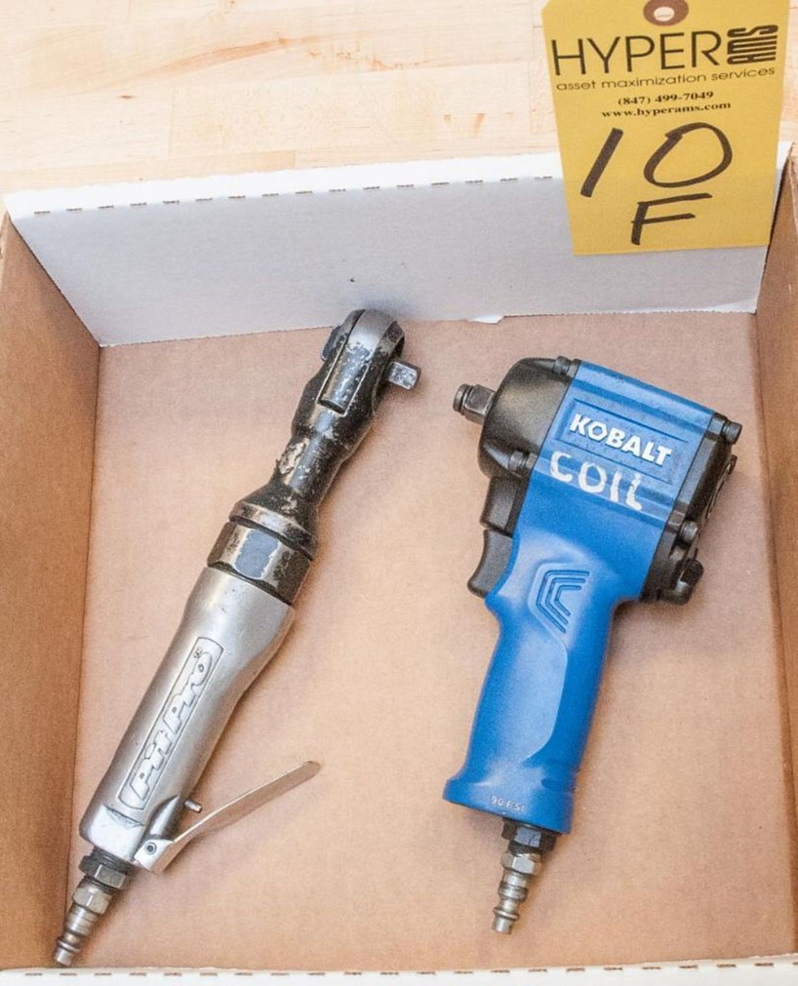 Kobalt 1/2" Pneumatic Impact Wrench, Pit Pro 3/8" Pneumatic Ratchet