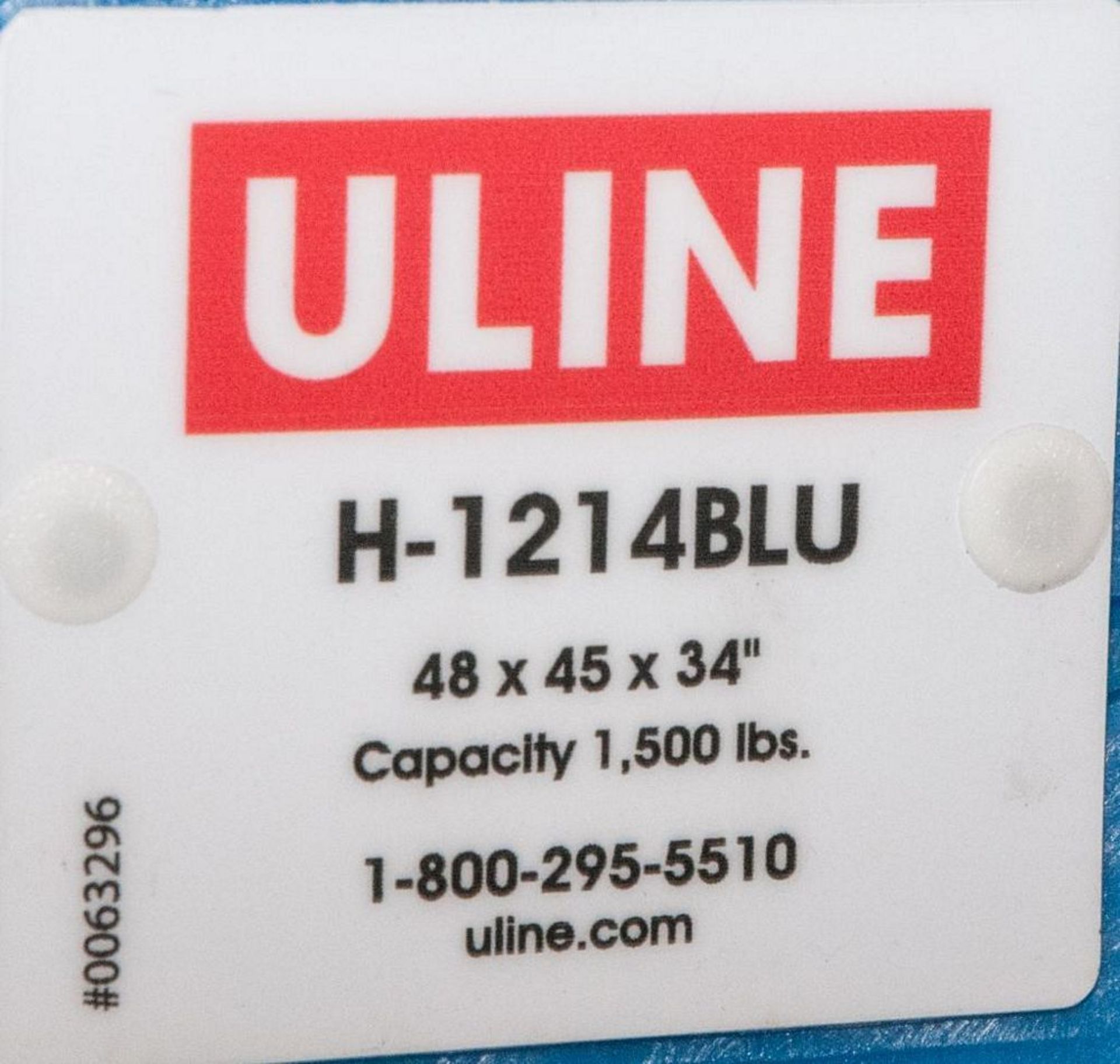 (2) Uline Poly Totes H1214BLU 1500 lb Cap. 48" x 45" x 34" Tall - Image 2 of 2
