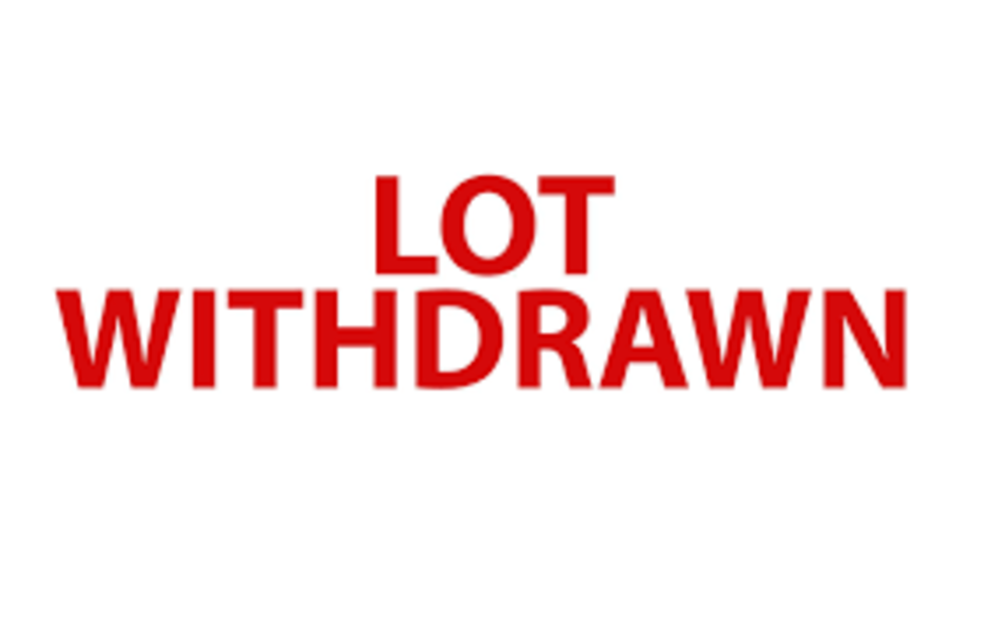 Lot Withdrawn - Sorry for any inconvenience