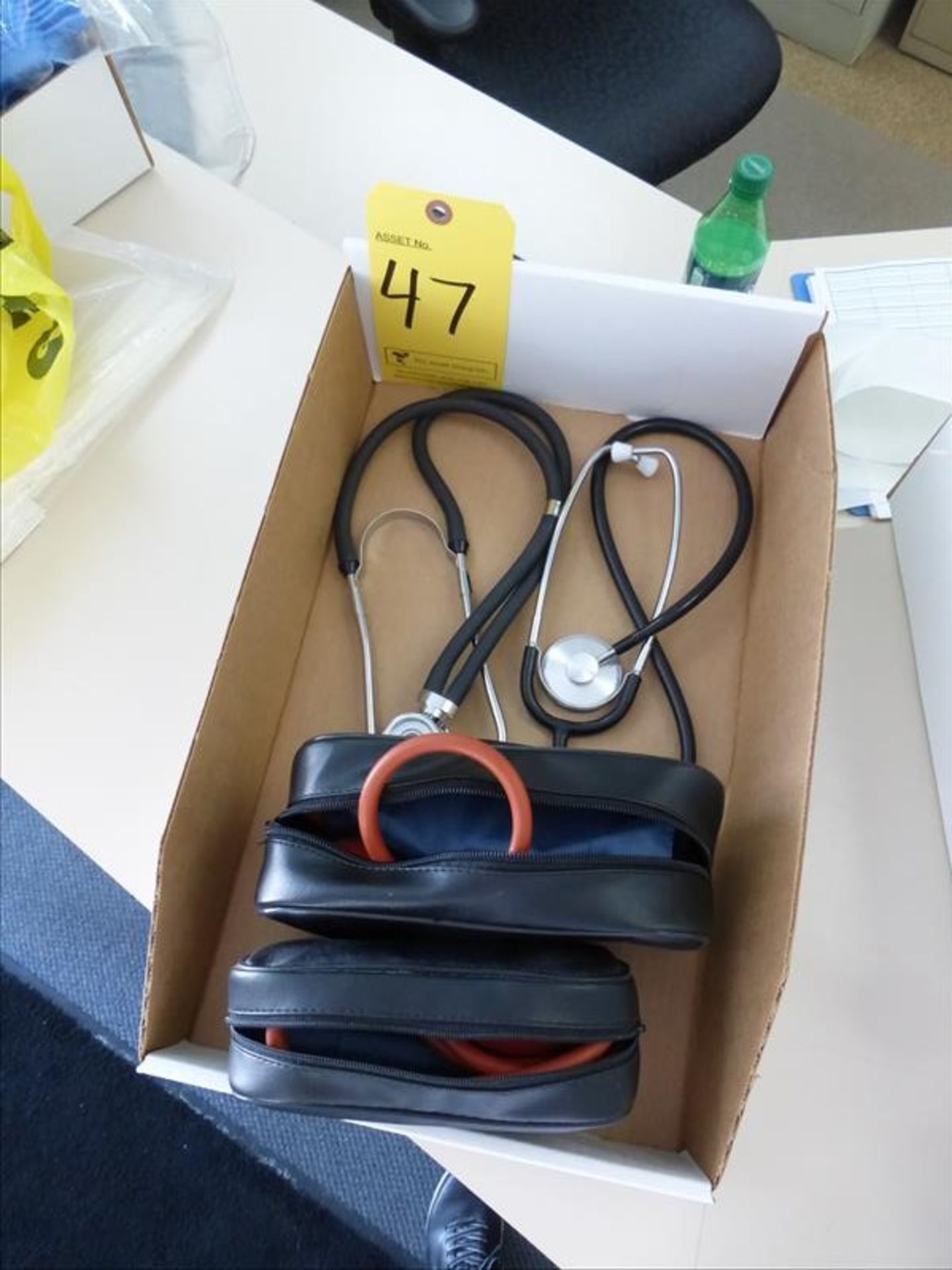 (2) blood pressure units and (2) stethoscopes. [Winner will be determined based on sum of bids on