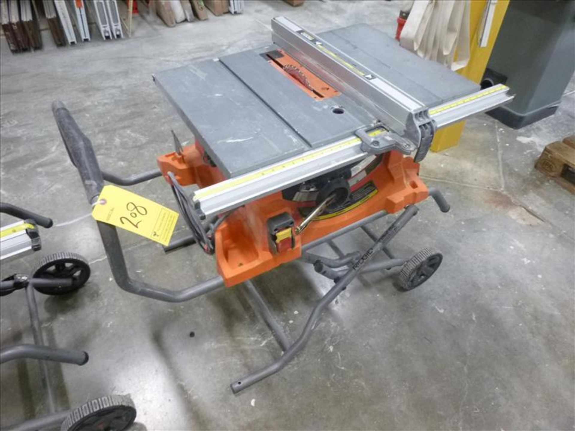 Ridgid 10" portable table saw c/w collapsible hand cart