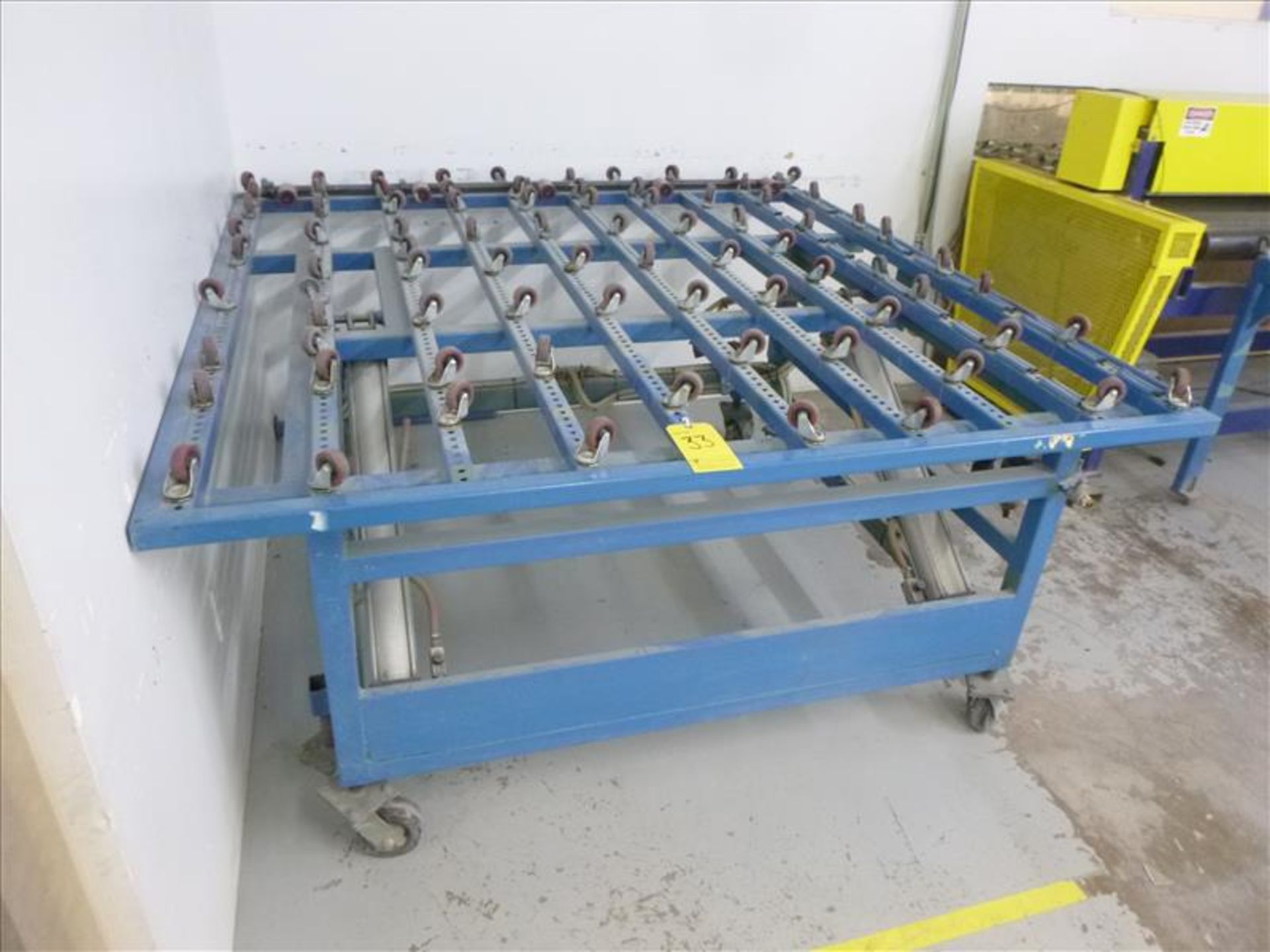 (2) caster tables c/w pneumatic tilt