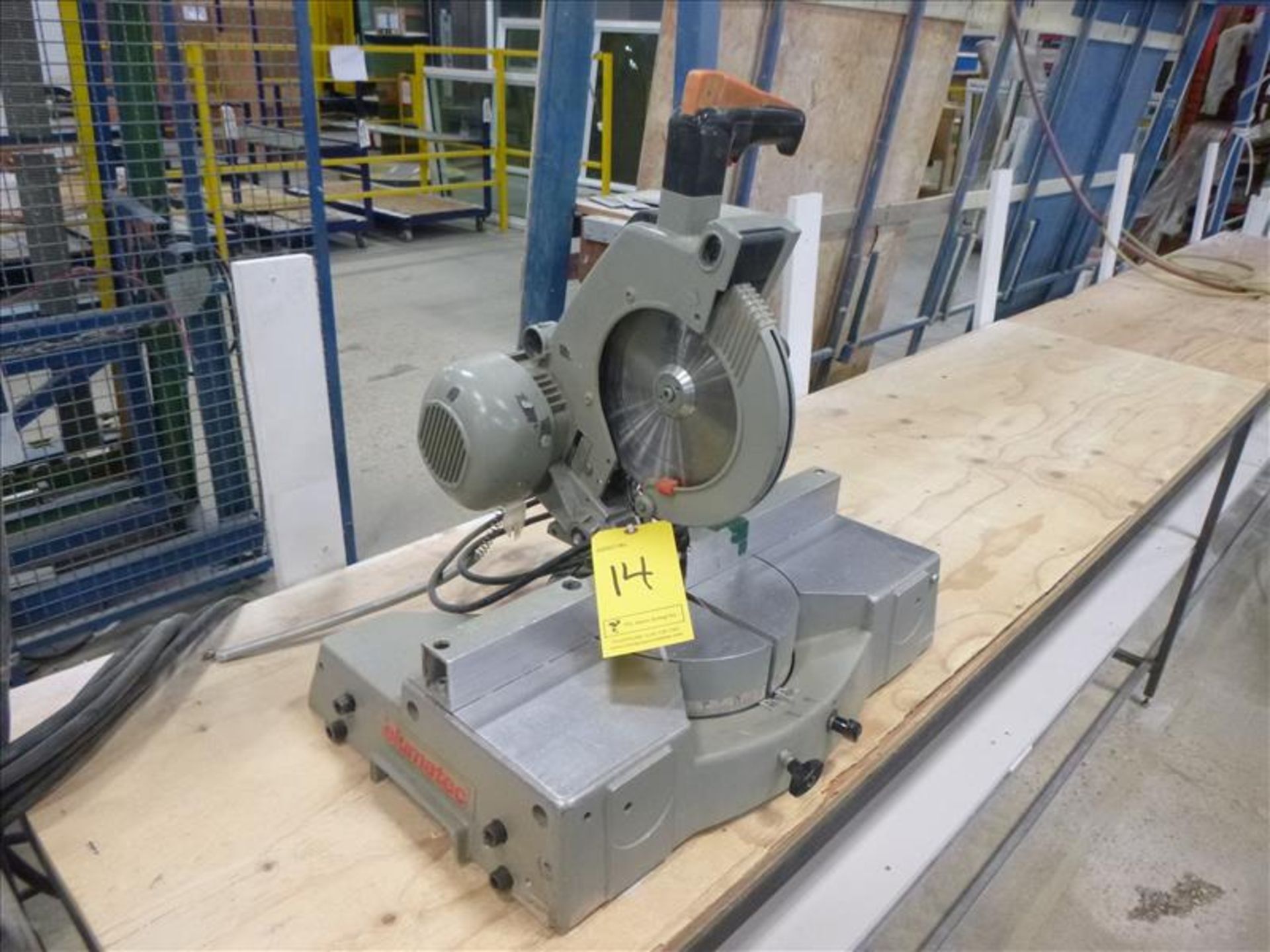 Elumatec mitre saw, mod. MGS-109, ser. no. 20184 (ca. 1988)