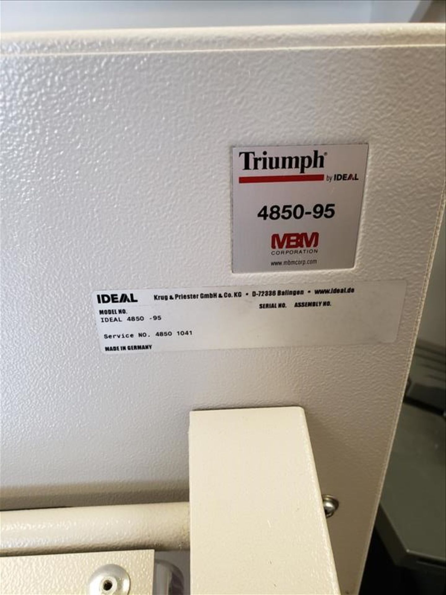 Triump Ideal 4850-95 paper cutter - Image 2 of 2