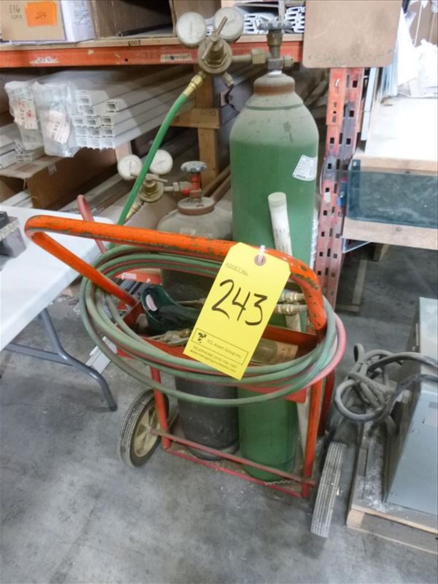 oxygen-acetylene torch set w/ cart (excluding tanks)