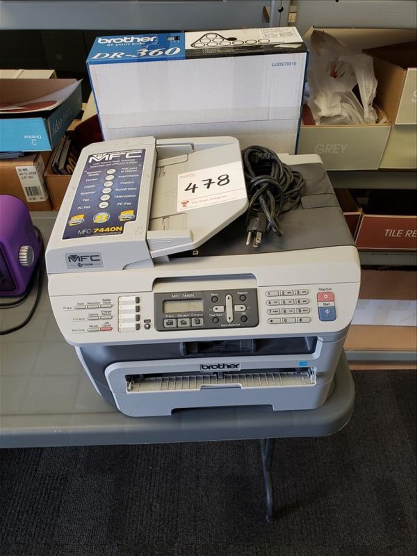 Brother MFC-7440N multi-function printer c/w toner