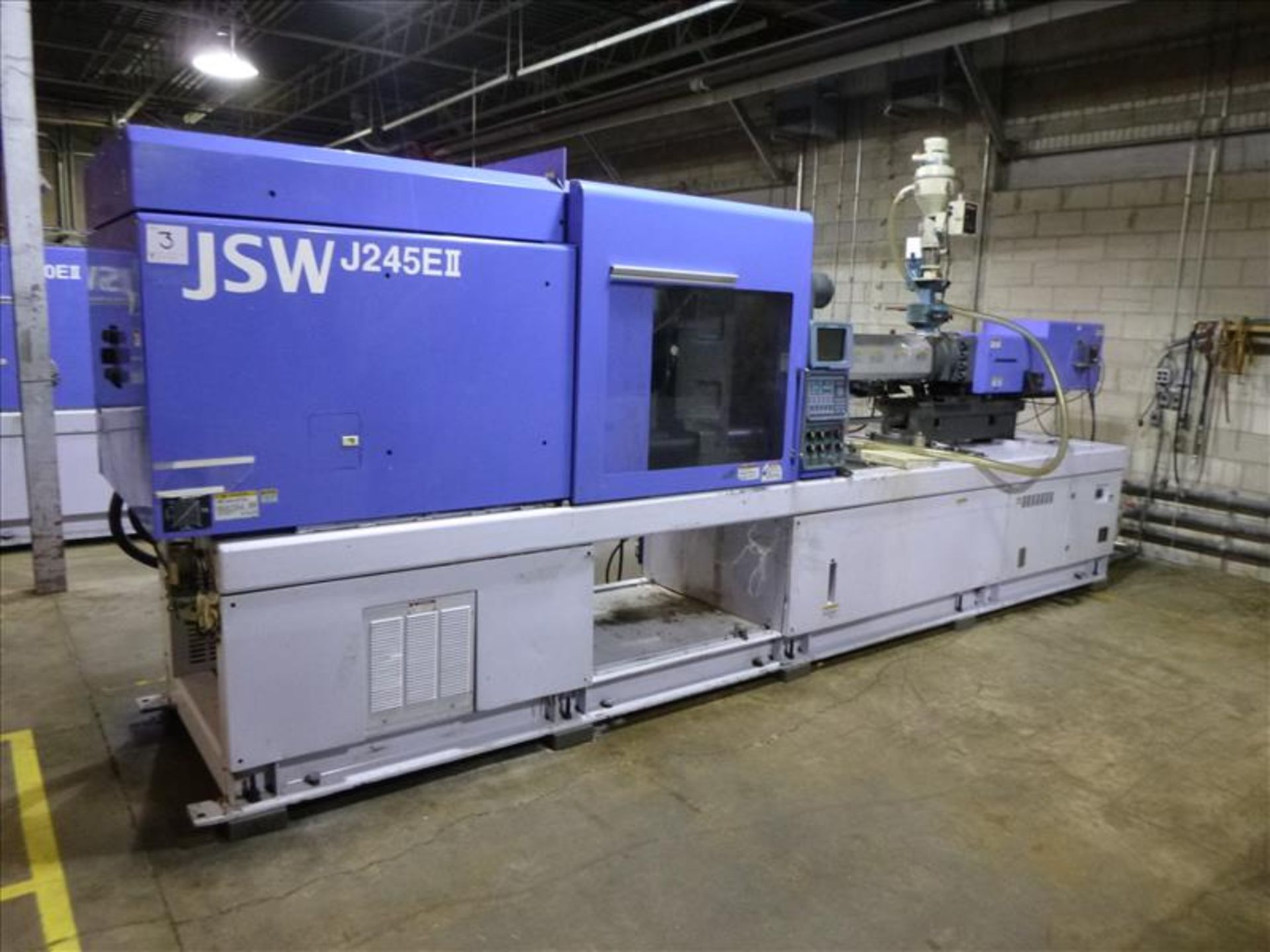 JSW mod. J245EII 245 Ton Injection Moulding Machine ser. no. 298312440 (1998) w/21.65 in. Clamp