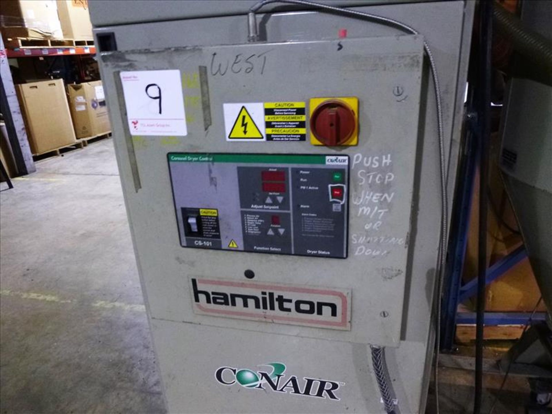 Conair Hamilton mod. CS-101 Desiccate Dryer ser. no. n/a w/150 LB. Hopper - Image 2 of 2