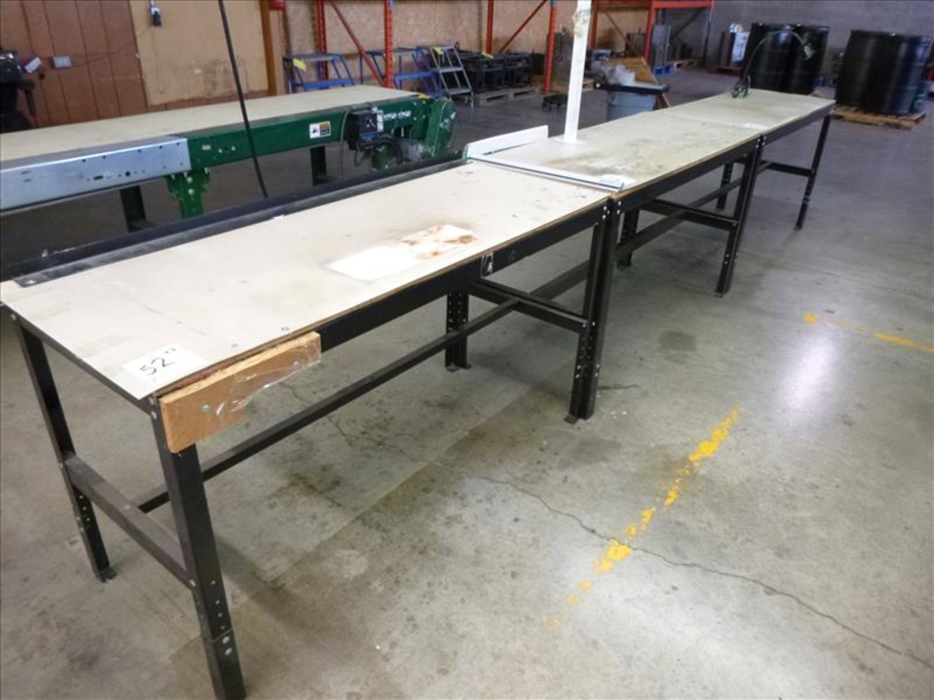 (3) work benches, 24 in. x 60 in.