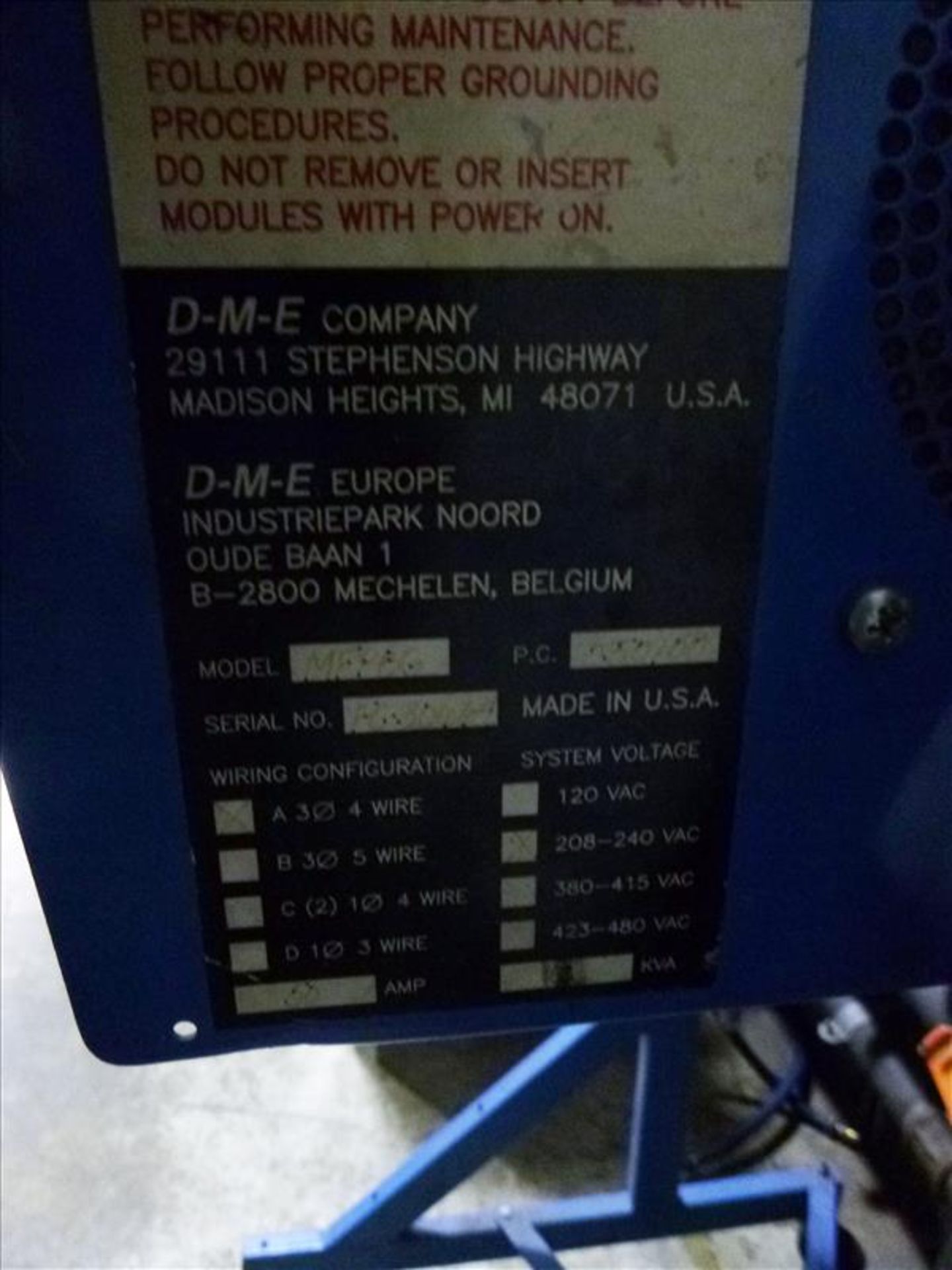 DME mod. MFPOG 5 Zone Temperature Controller ser. no. FC30664 - Image 2 of 2