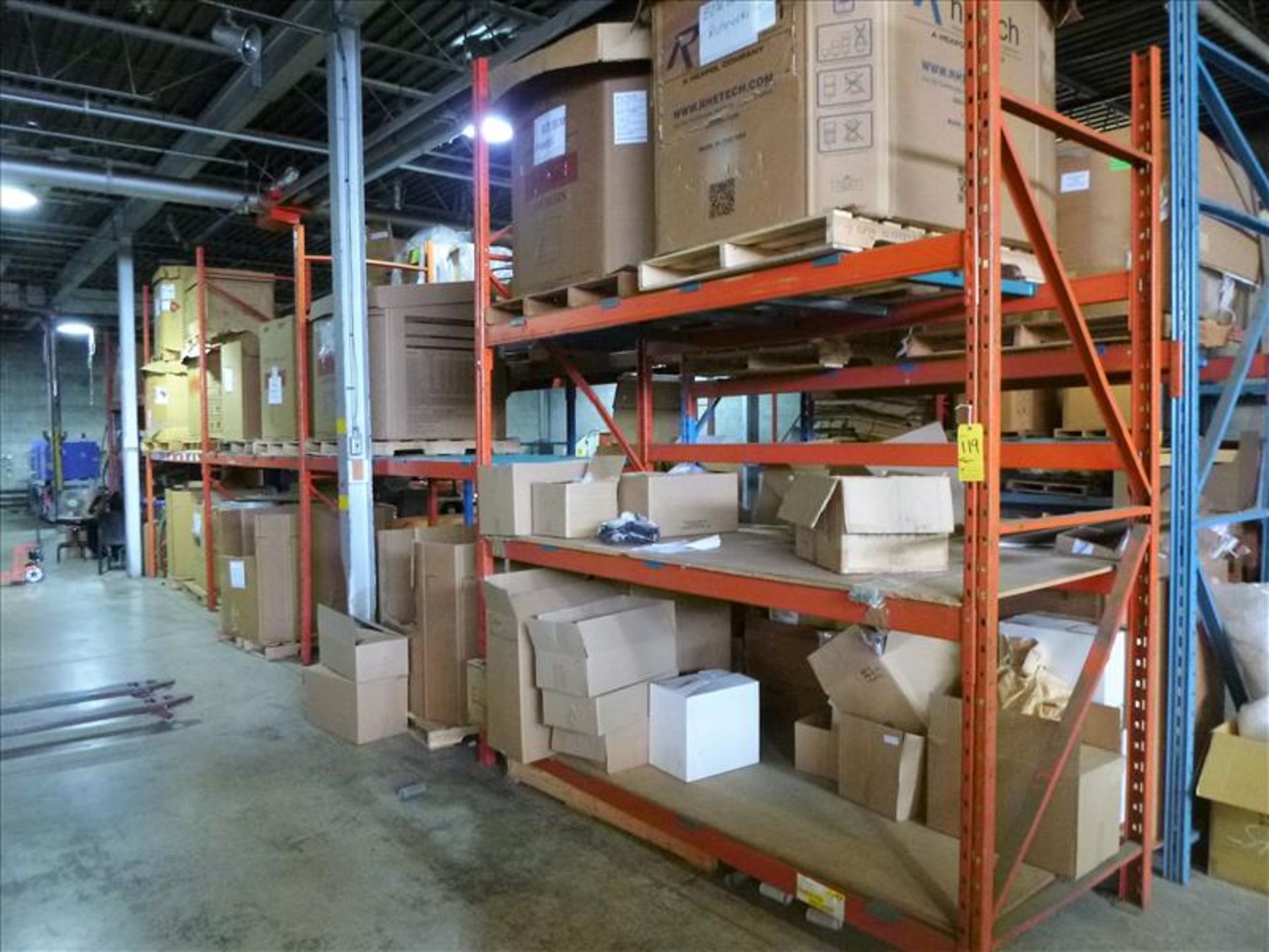 (5 sec.) Pallet Racking, 10 ft. high x 42 in. deep (excluding contents)