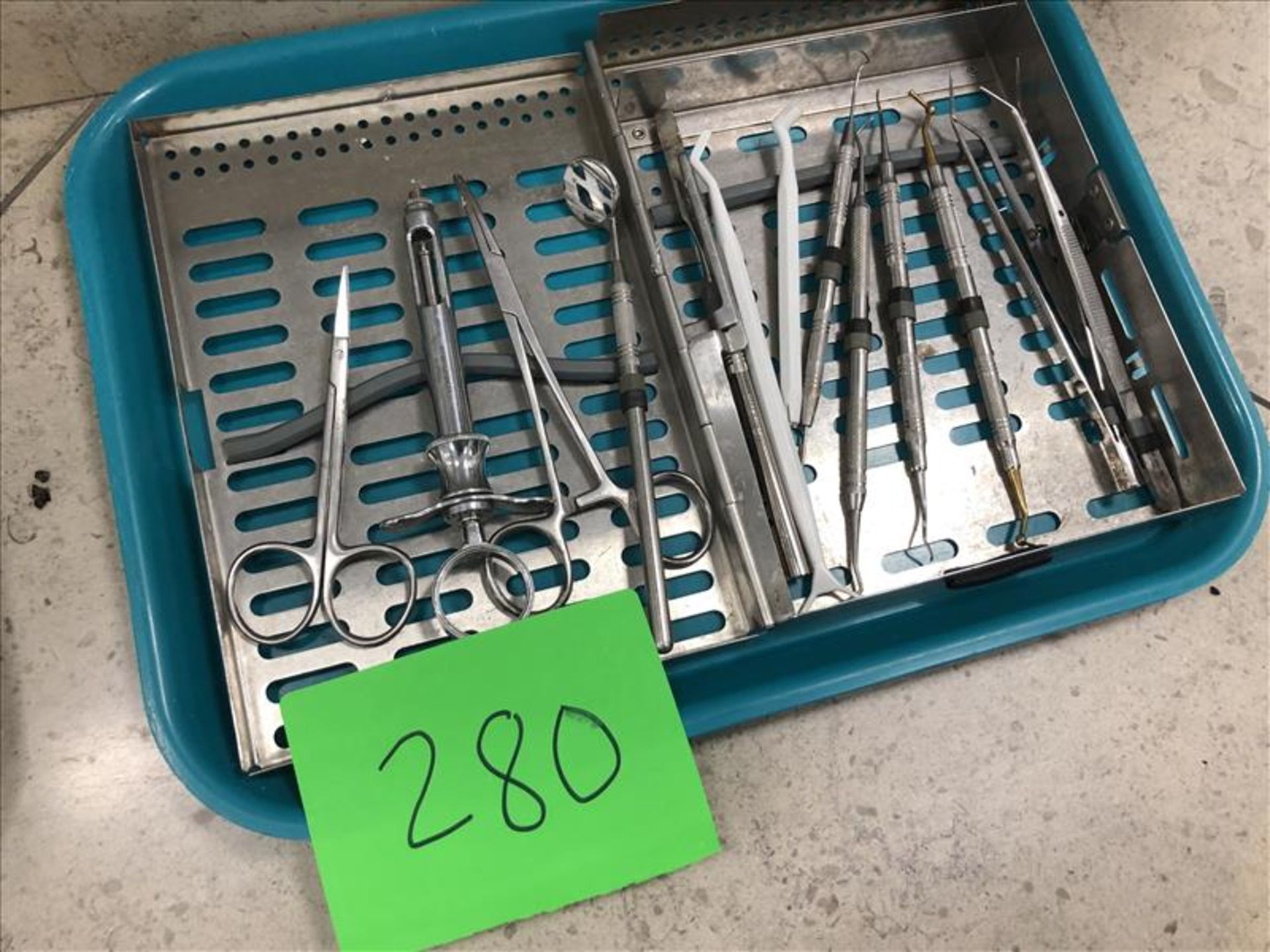 Set of dental operatory instruments in stainless instrument cassette case - Image 2 of 3