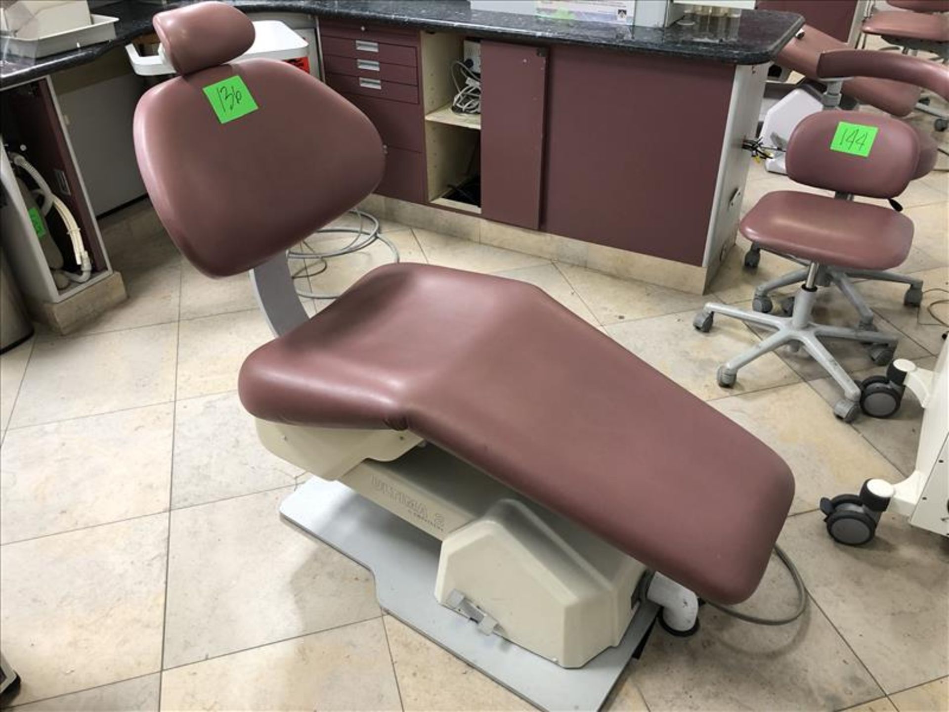 Dentech Ultima 2 dental chair with foot pump control, headrest