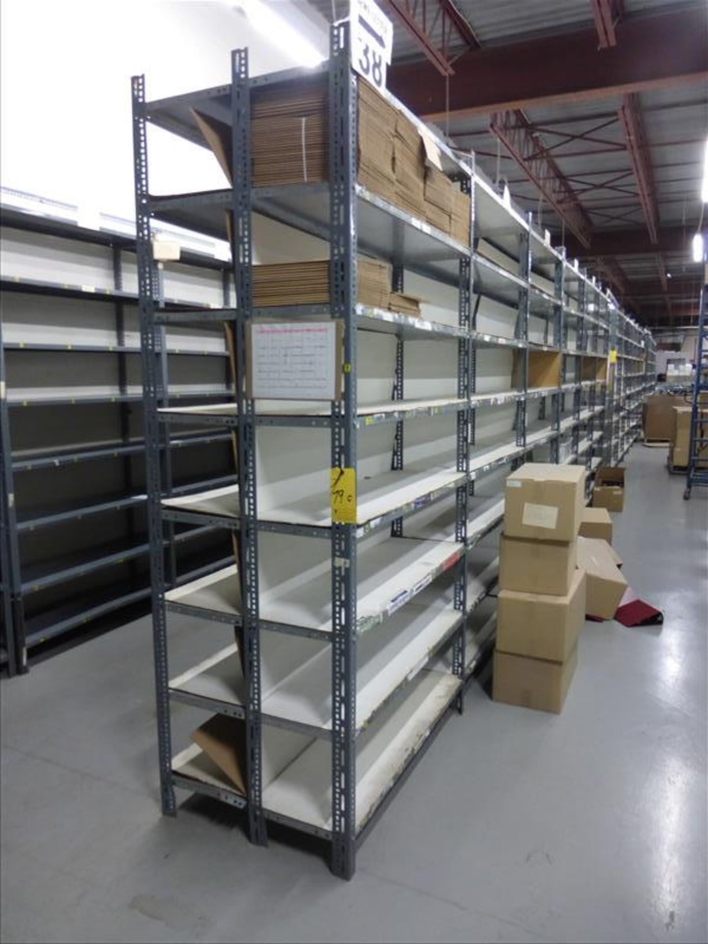 (6) Sections of Dexion shelving, 4 ft. x 30 in.