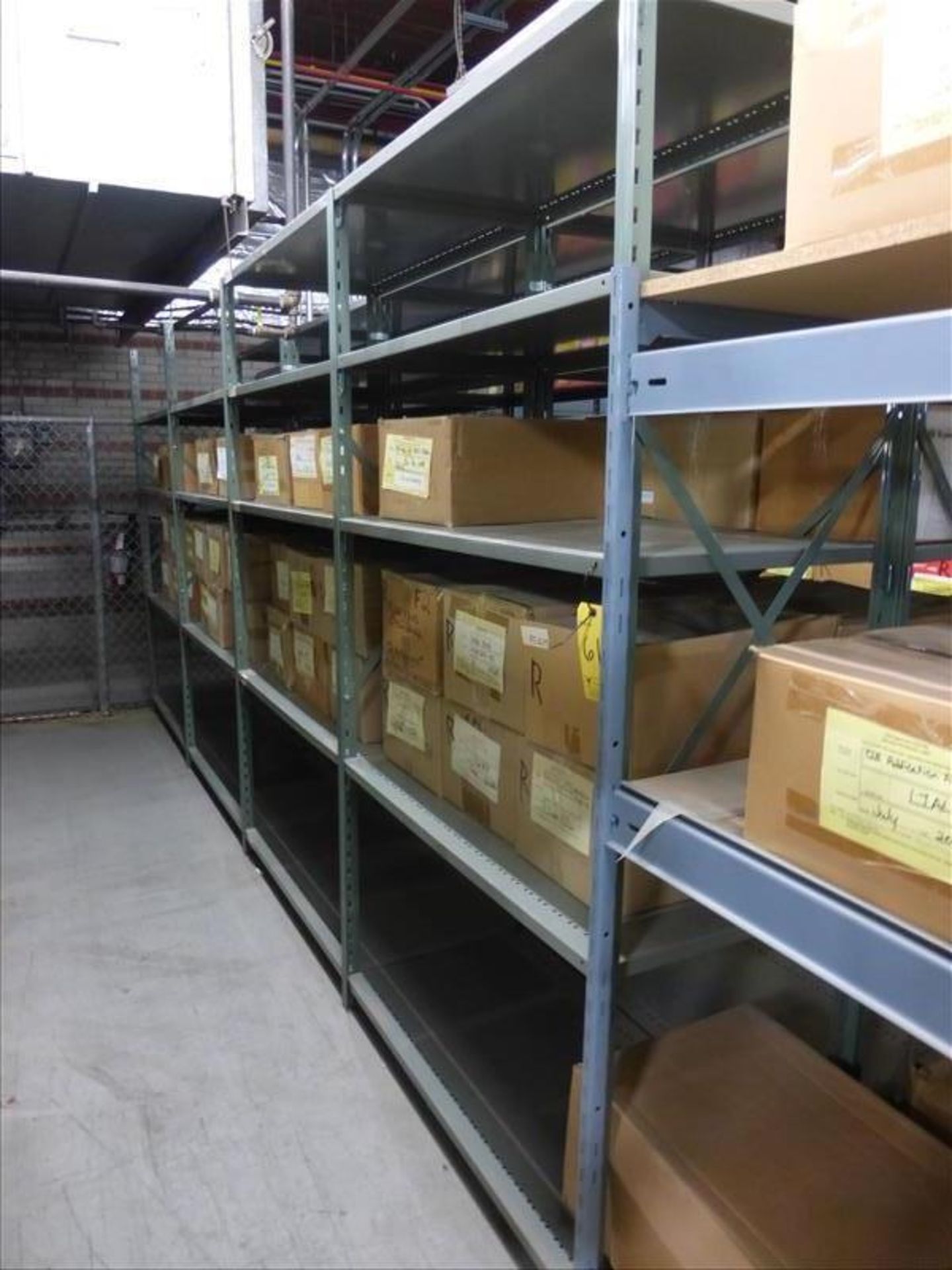 (16) Sections of Gray Shelving, 4 ft. x 2 ft.