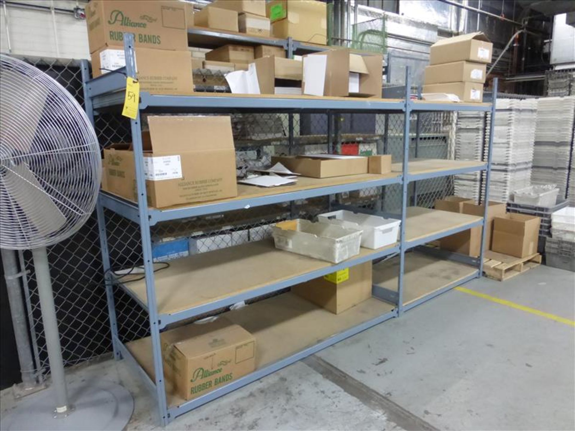 (8) Sections of Dexion shelving, (7) 4 ft. x 30 in. / (1) 6 ft. x 30 in.