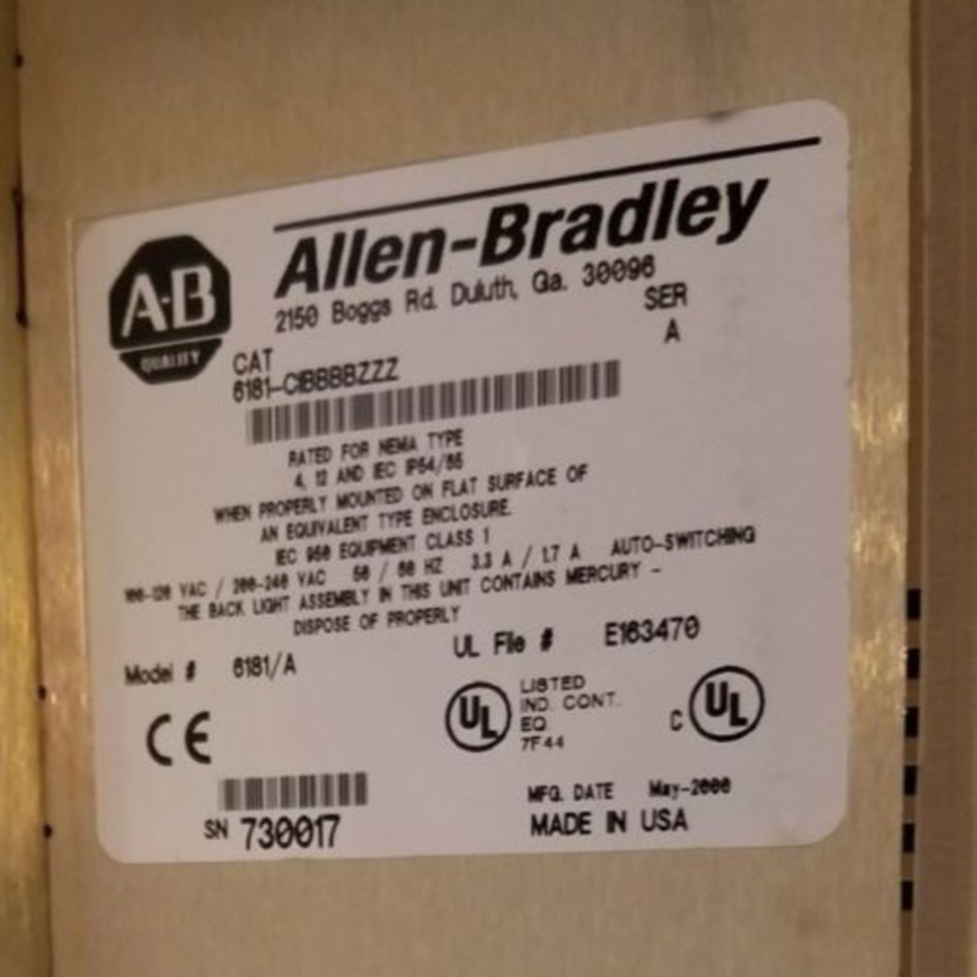 ALLEN BRADLEY PLC Display Monitor Computer - Image 3 of 4