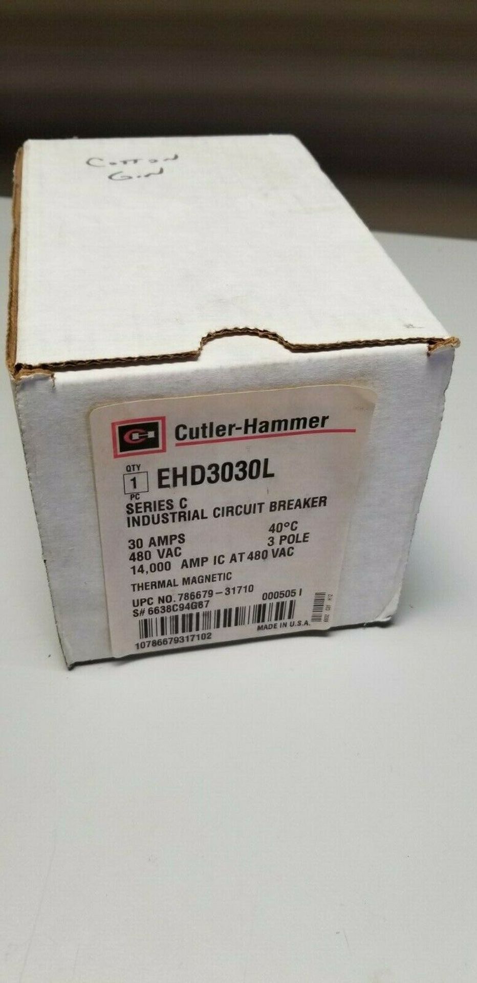 New Cutler Hammer Series C Industrial Circuit Breaker Thermal Magnetic 30A