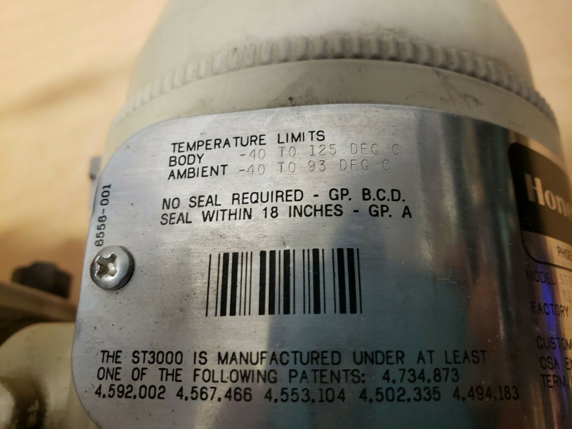 Honeywell ST3000 Smart Pressure Transmitter - Image 2 of 4