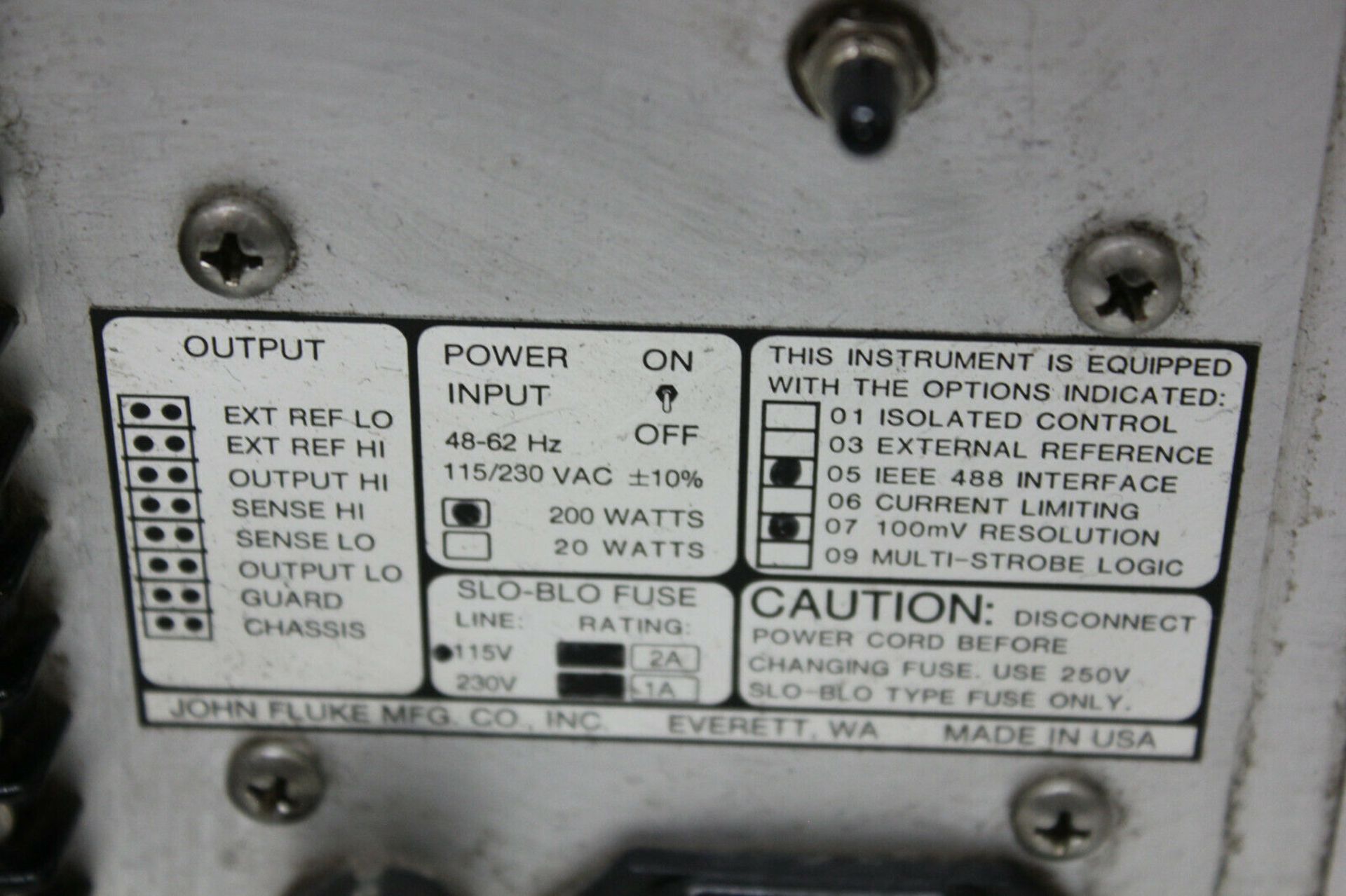 Fluke 4250A BCD Programmable Power Source With Options - Image 4 of 5