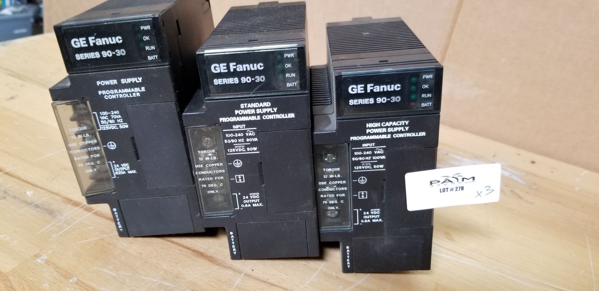 Lot of GE Fanuc Series 90-30 PLC Power Supplies