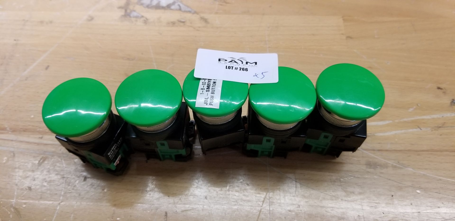 LOT OF NEW KOINO GREEN MUSHROOM HEAD PUSHBUTTON