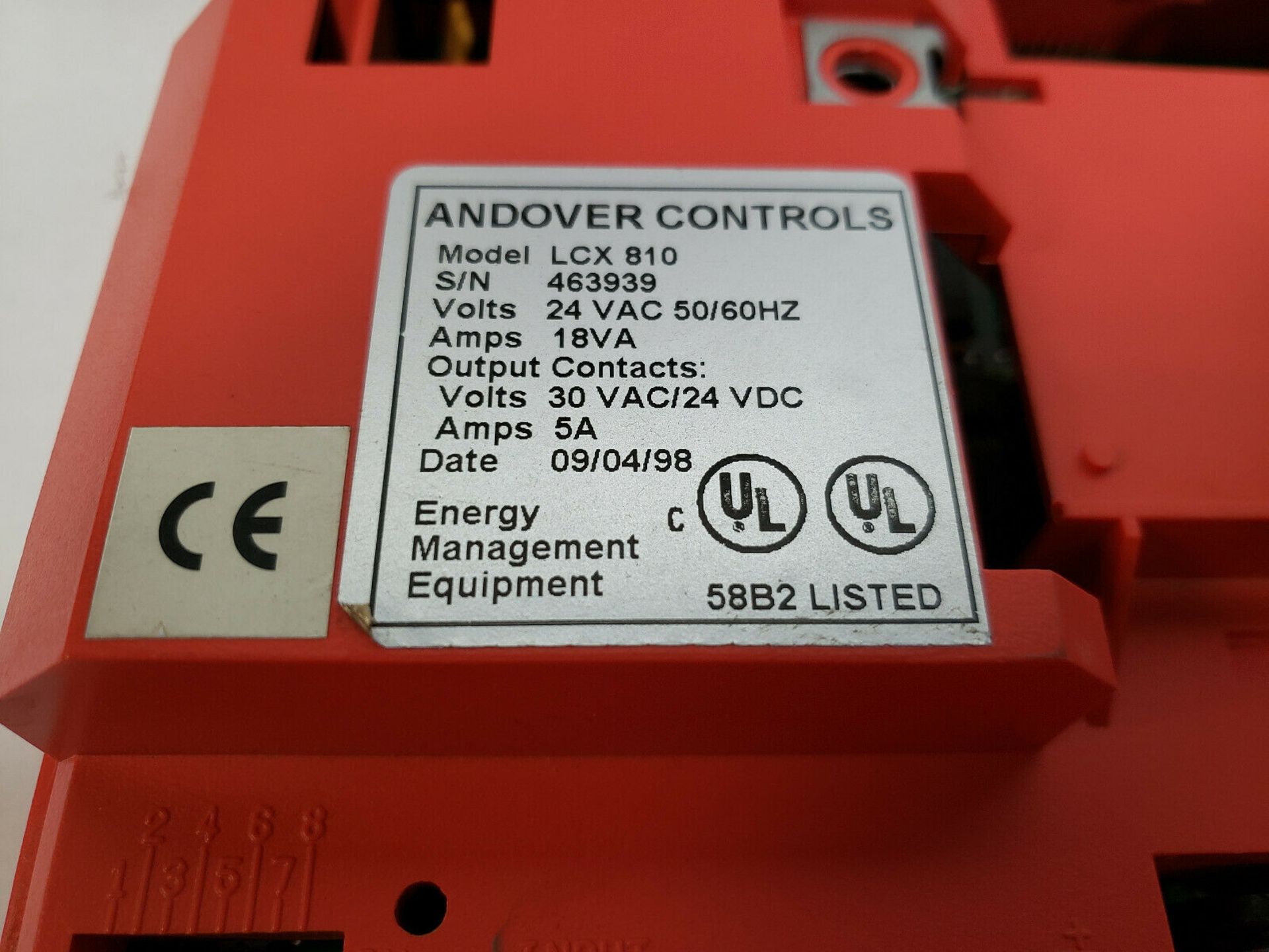 Andover Controls LCX 810 Programmable Microprocessor HVAC Controller - Image 2 of 2