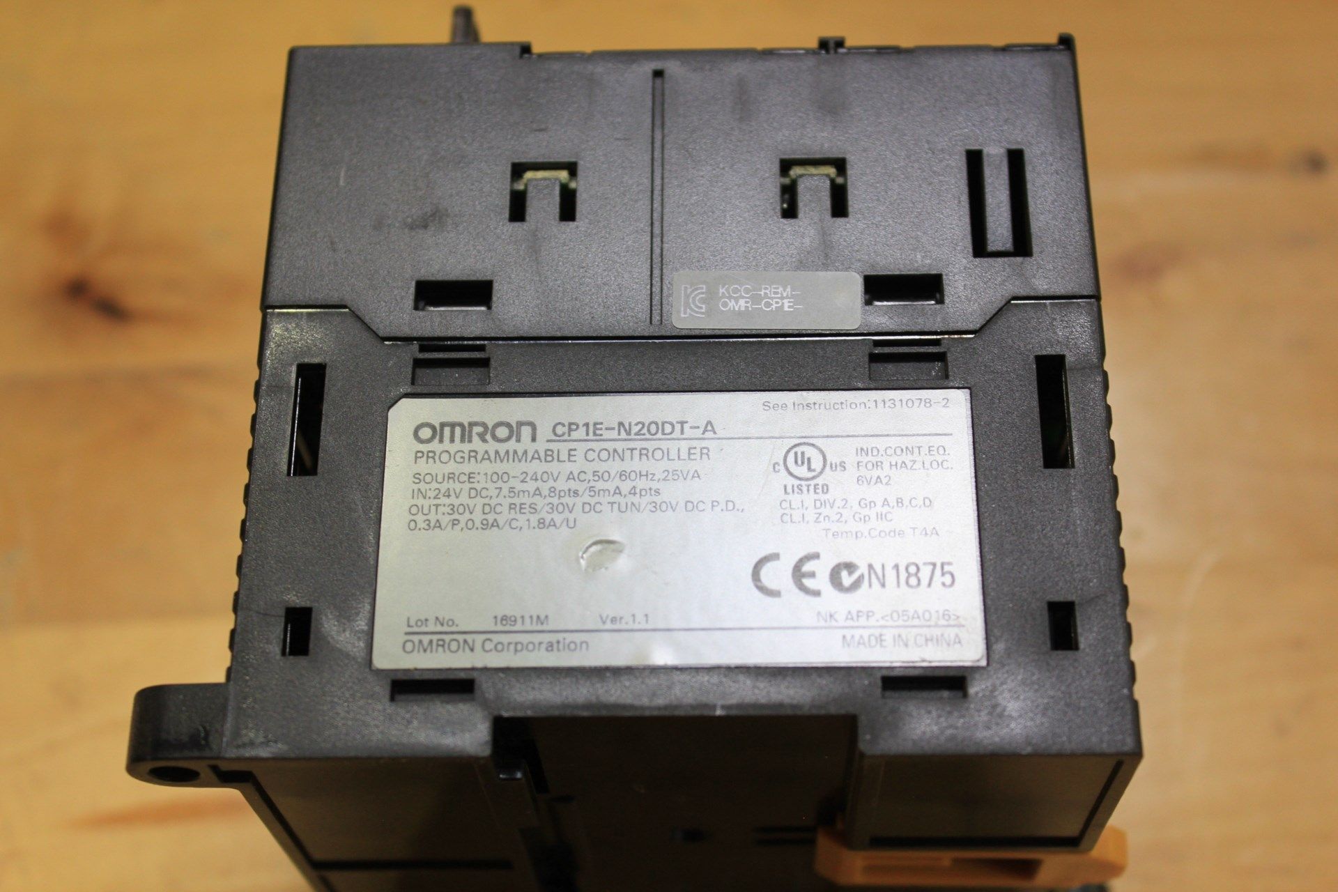 Omron PLC Programmable Controller CPU - Image 2 of 2