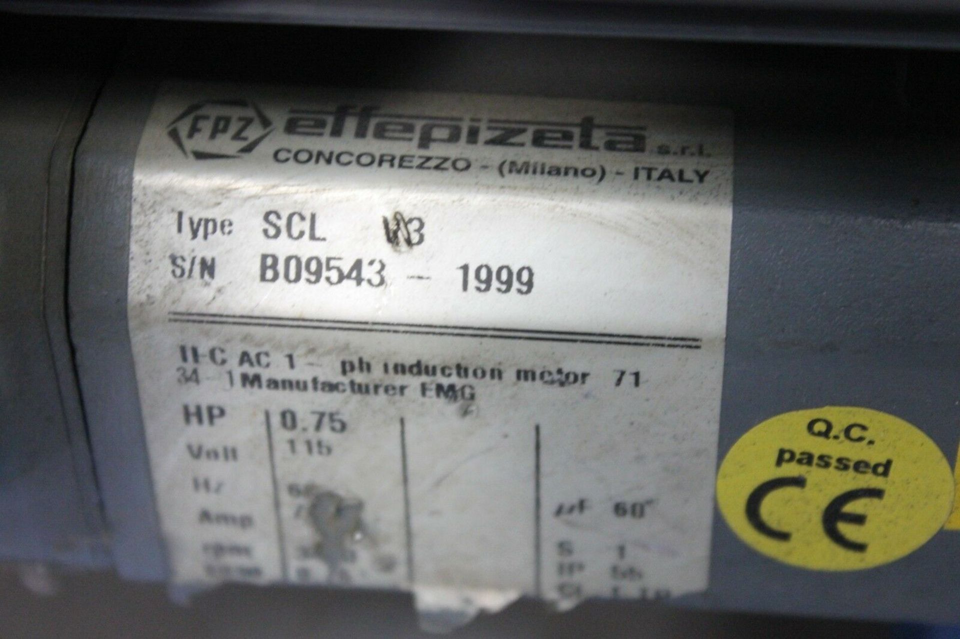 Effepizeta SCL V3 Regenerative Blower Induction Motor - Image 2 of 5