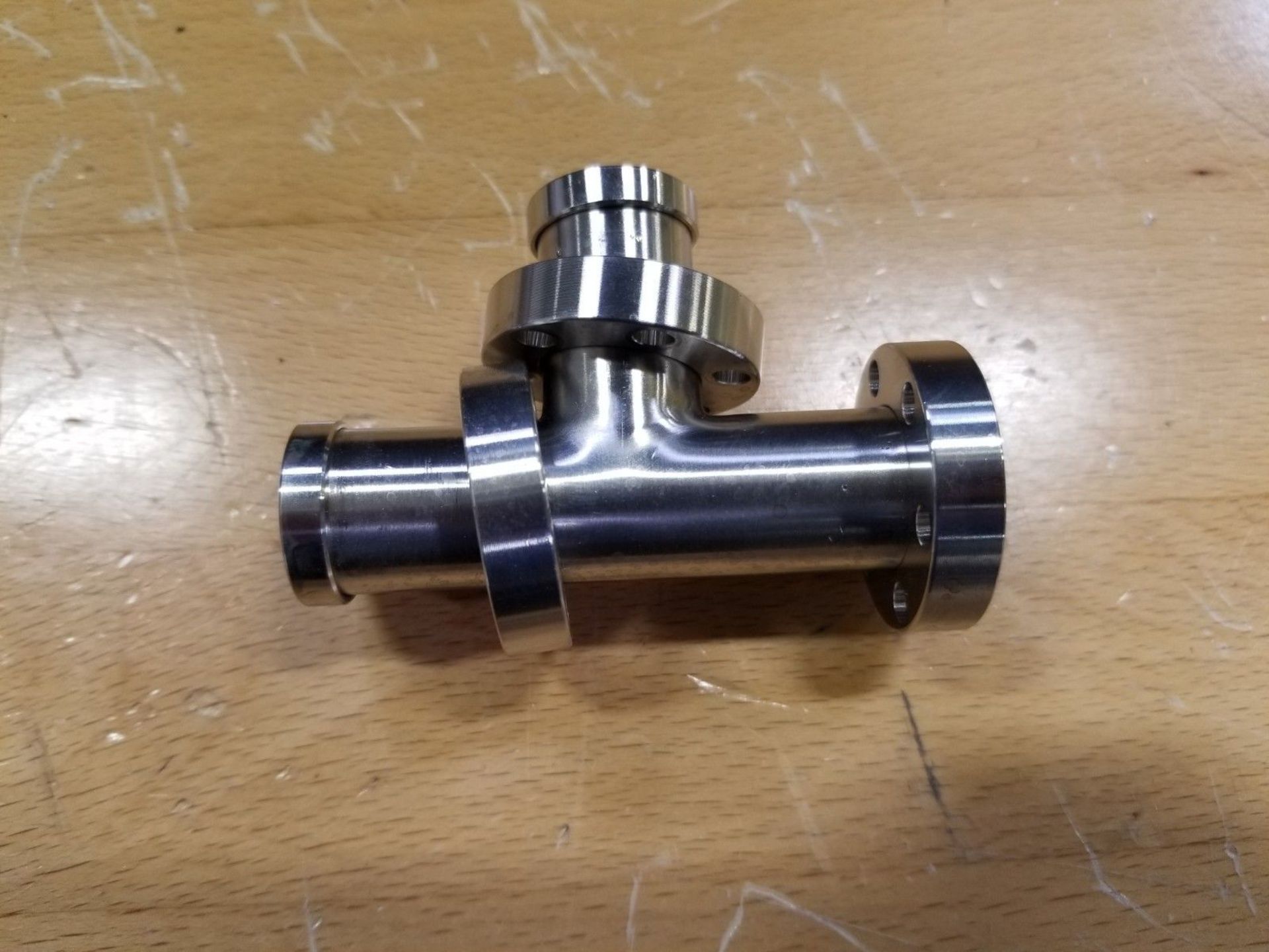 LDS Vacuum 1.33 Conflat Tee Flange Adapter High Vacuum Fitting SS - Image 2 of 4