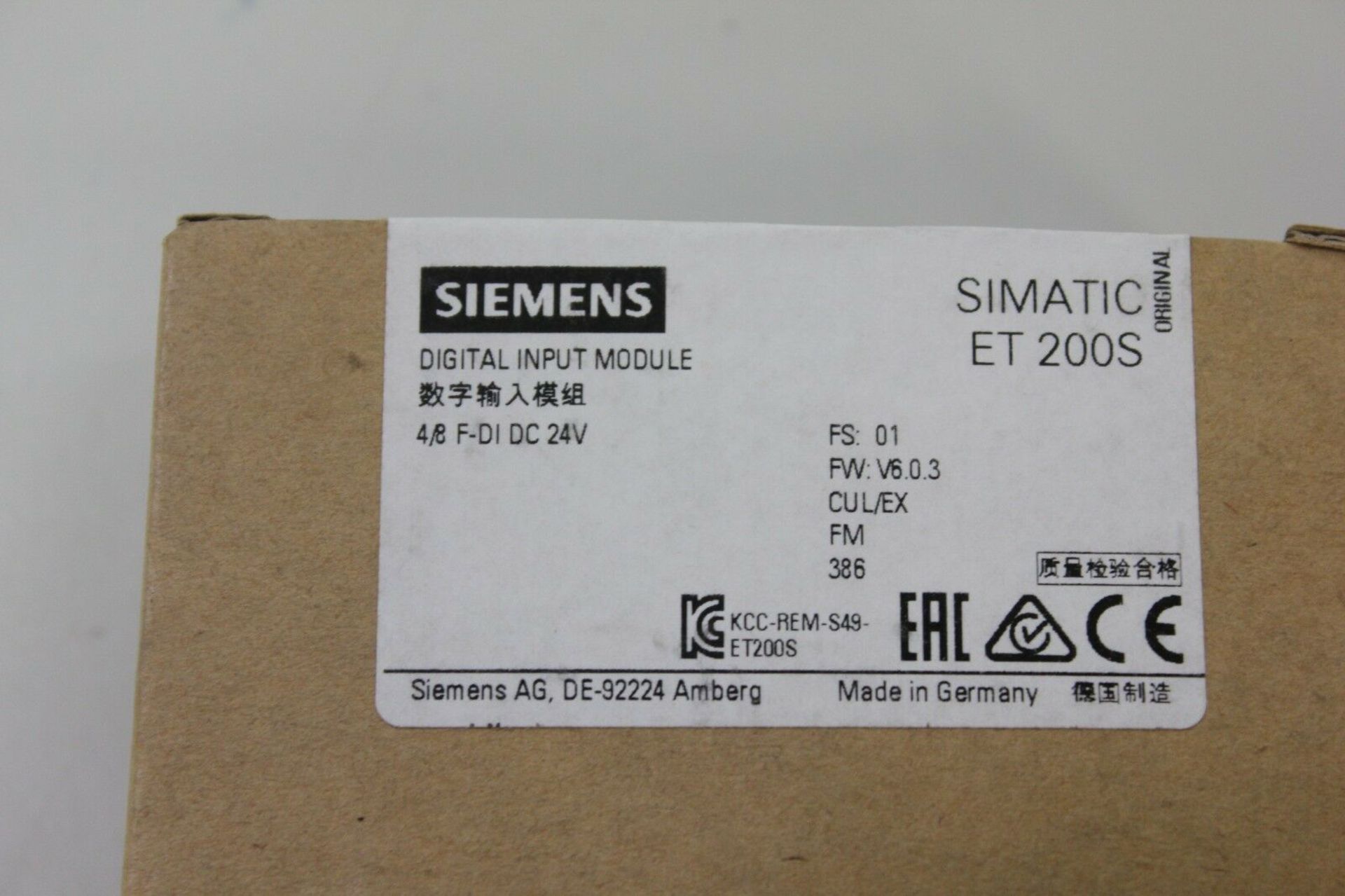 New Siemens Simatic PLC Digital input Module 6ES7 138-4FA05-0AB0 - Image 2 of 3