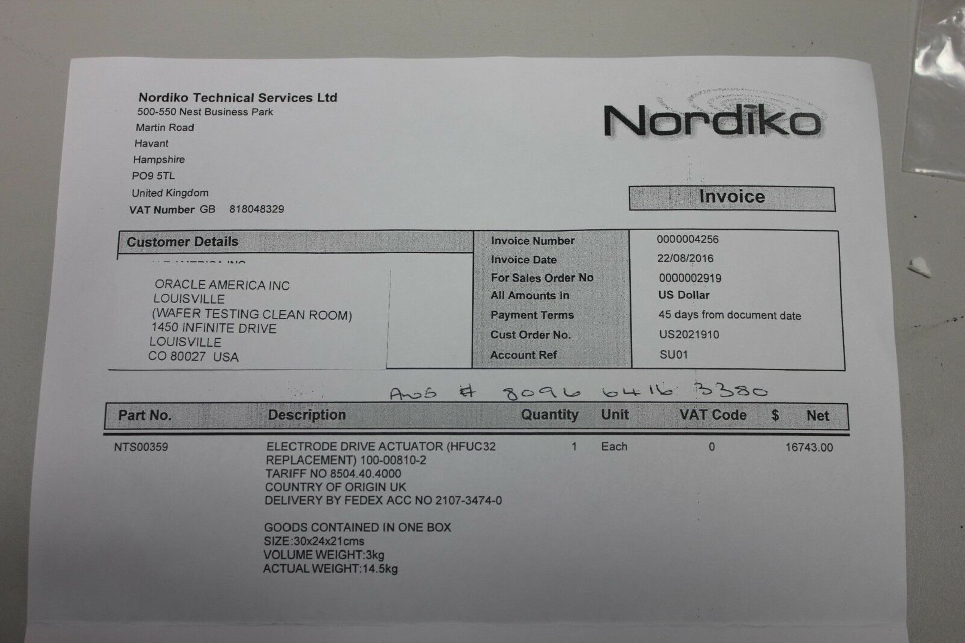 Nordiko Sputtering System Shutter Actuator & Reduction Gear - Image 9 of 9