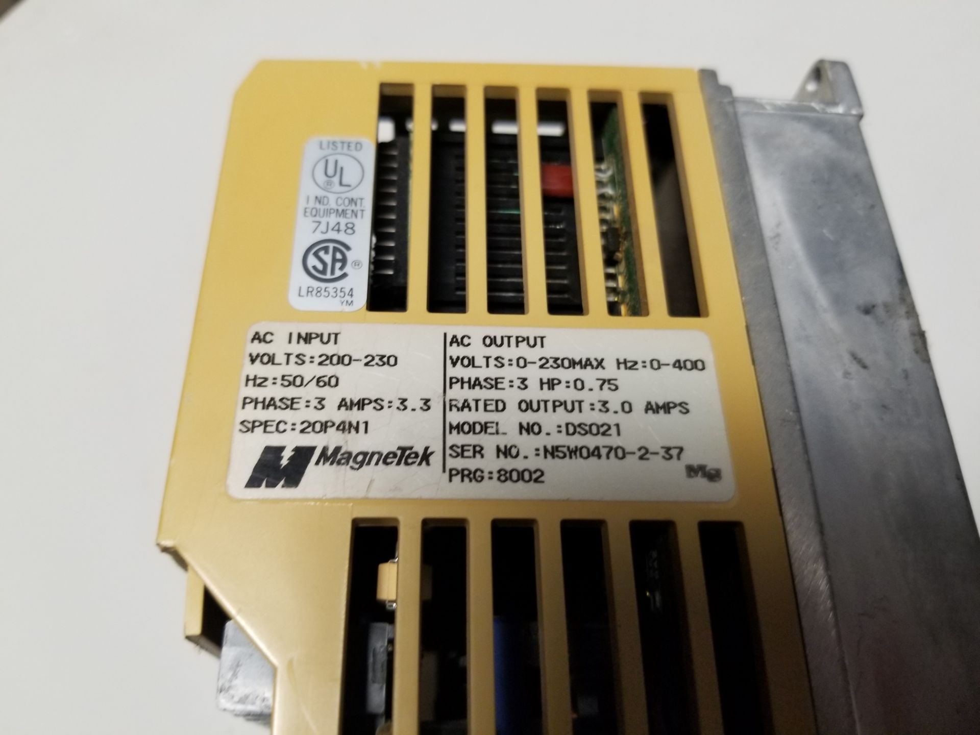 MAGNETEK/YASKAWA AC DRIVE GPD 333 3/4HP - Image 3 of 3