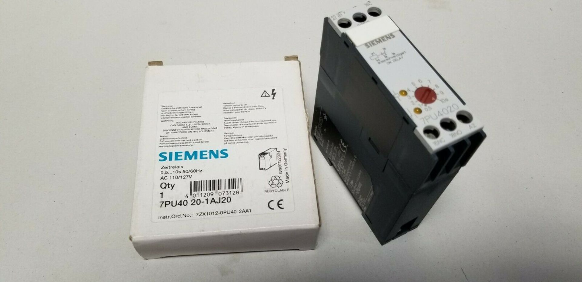 New Siemens Time Delay Relay