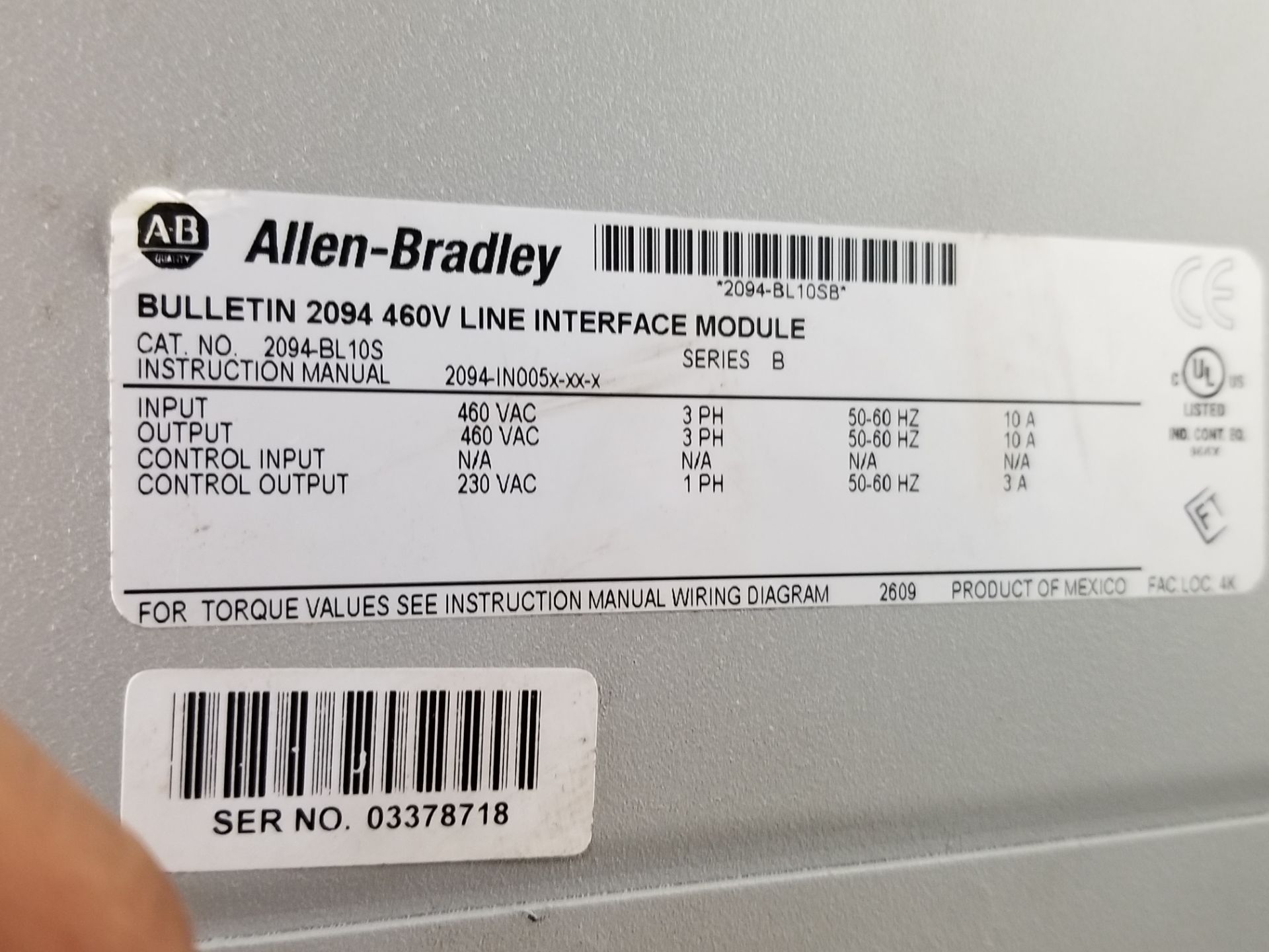 Allen Bradley Kinetix 6000 Line Interface Module - Image 5 of 6