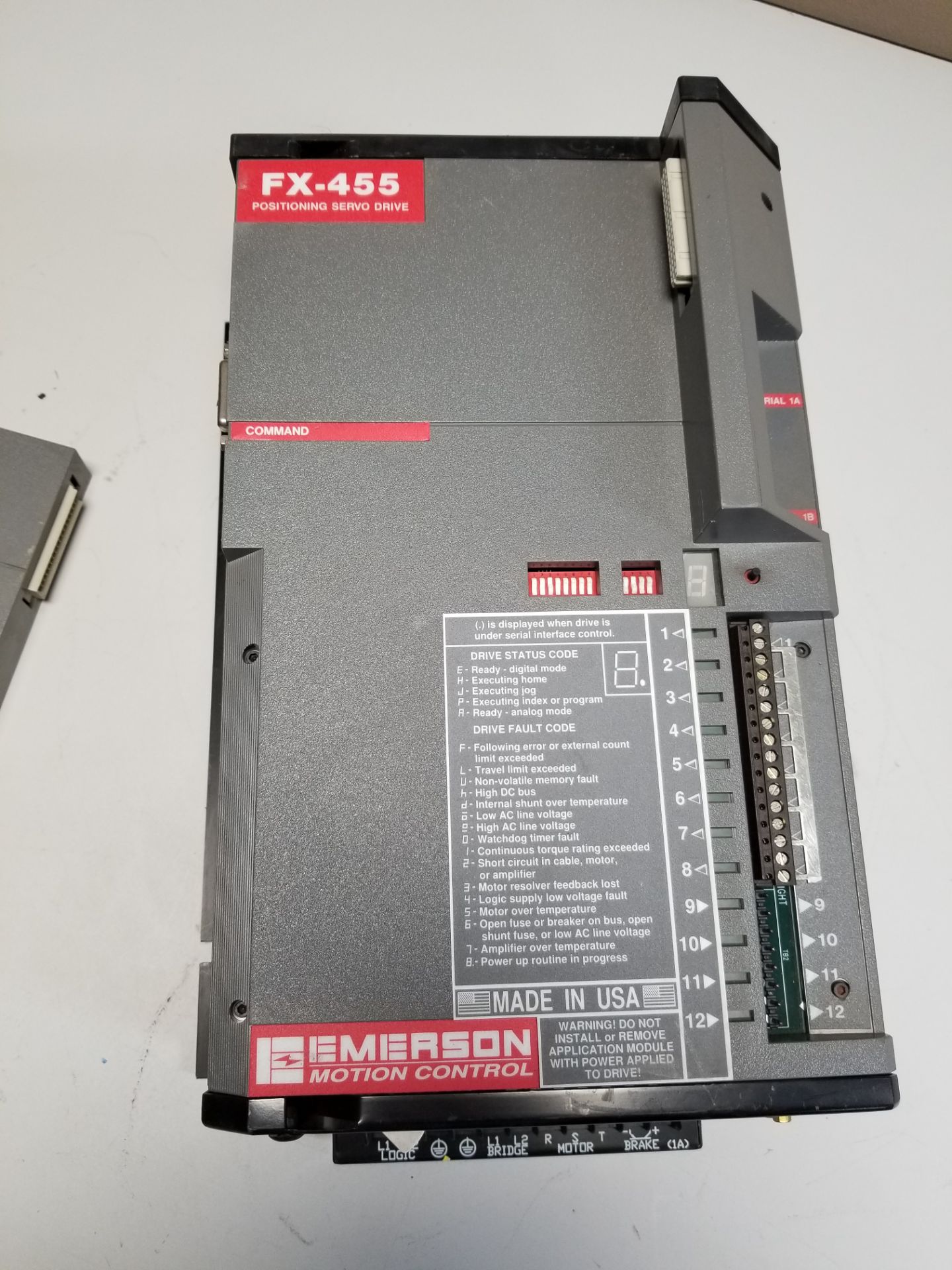 EMERSON MOTION CONTROL POSITIONING SERVO DRIVE & CONTROLLER - Image 8 of 8