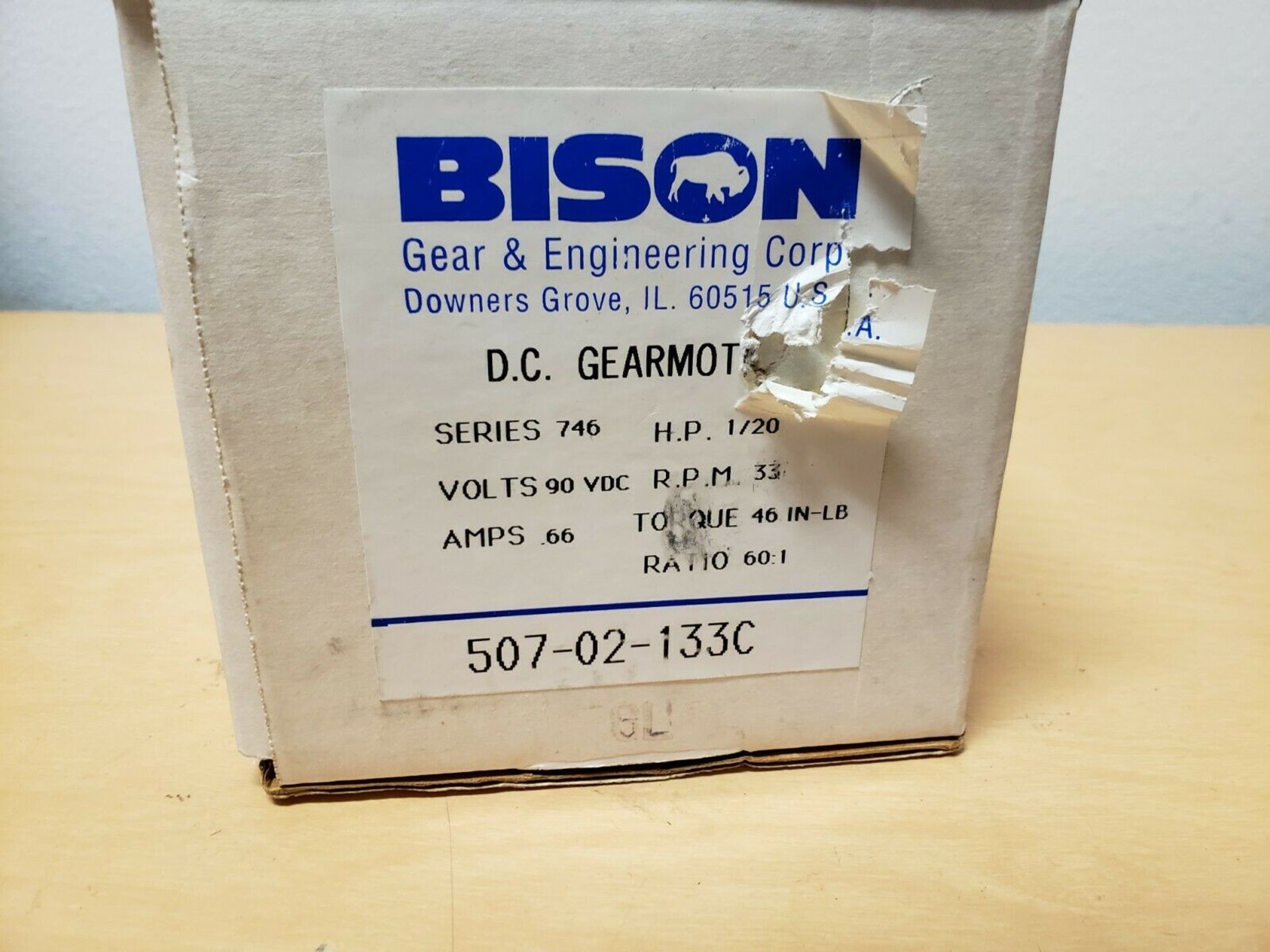 New Bison Gear Motor